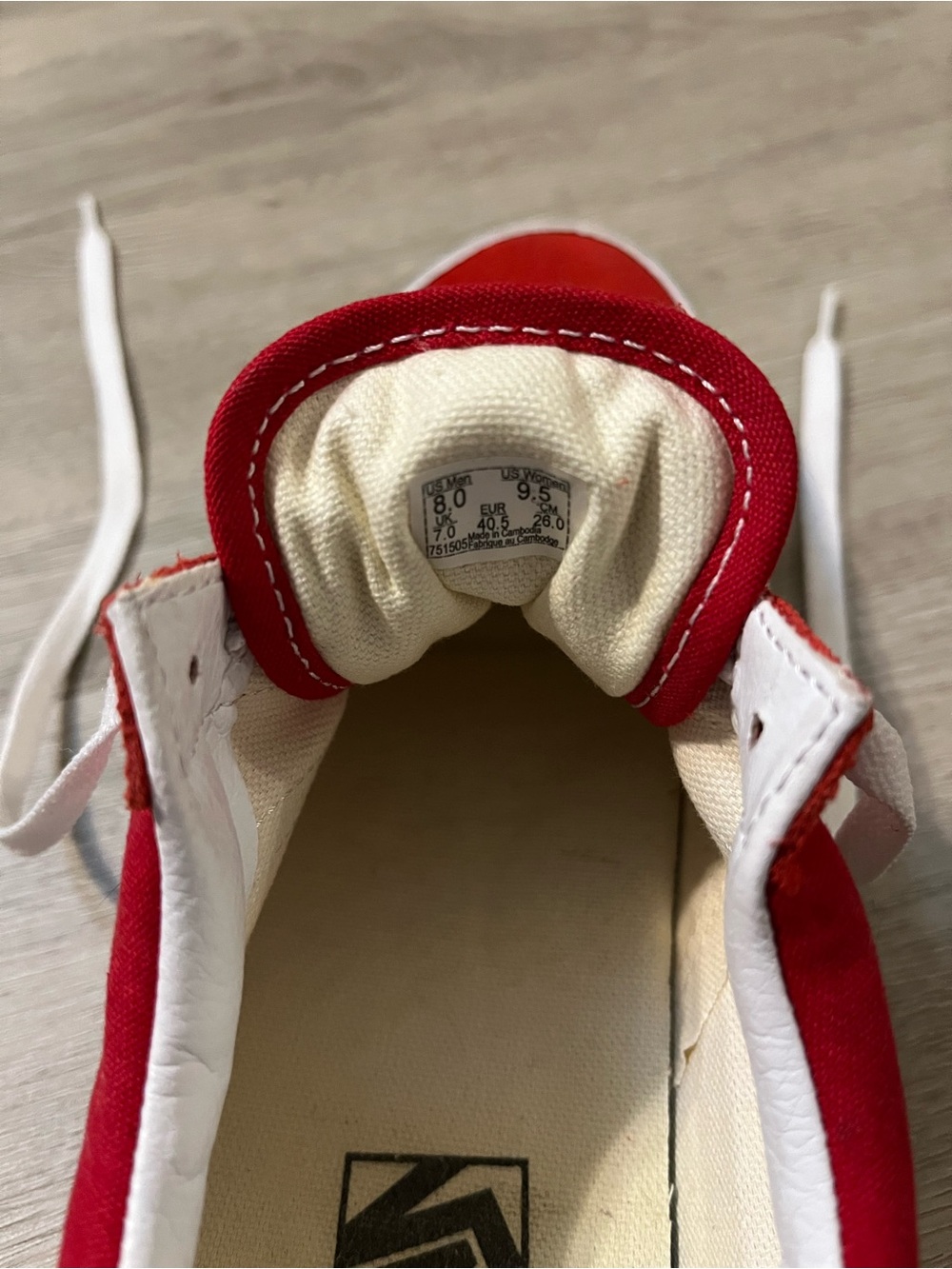 Vans Old Skool Red Canvas Sneakers - Picture 4 of 6